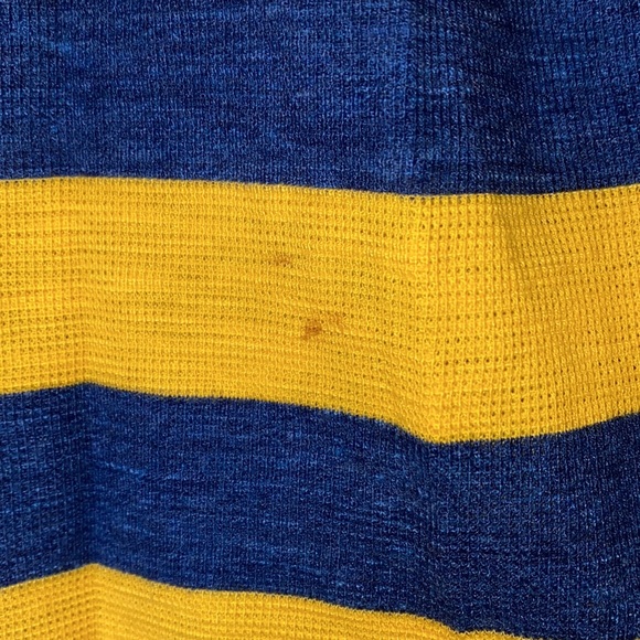 SOLD❌ AMERICAN EAGLE BLUE AND YELLOW STRIPED THERMAL LONG SLEEVE SHIRT - Picture 5 of 5
